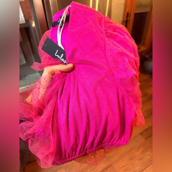 Lulu's Hot Pink Tiered Mini Dress - Picture 9 of 9